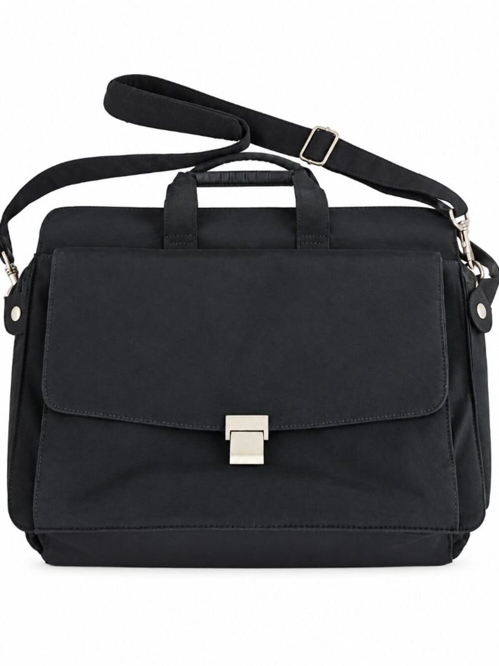 Jourdan Black Nylon Laptop Briefcase Shoulder Bag Business Work Computer Case